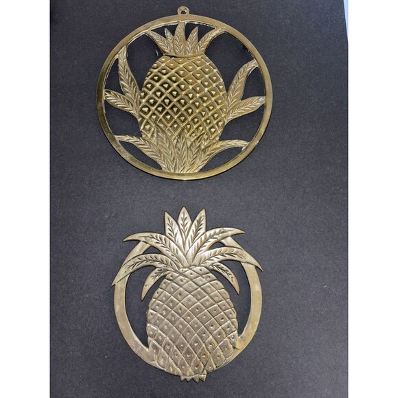 Unbranded Other - Vintage Brass Pineapple Trivets From Hawaii